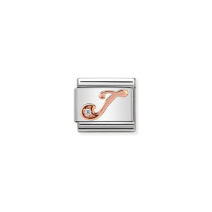 COMPOSABLE CLASSIC LINK 430310/10 LETTER J IN 9K ROSE GOLD