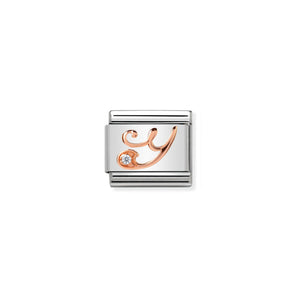 COMPOSABLE CLASSIC LINK 430310/25 LETTER Y IN 9K ROSE GOLD