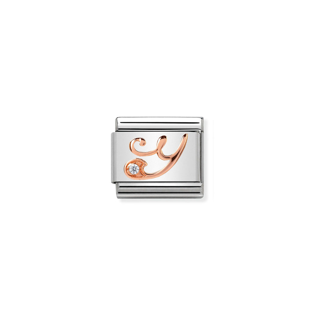 COMPOSABLE CLASSIC LINK 430310/25 LETTER Y IN 9K ROSE GOLD