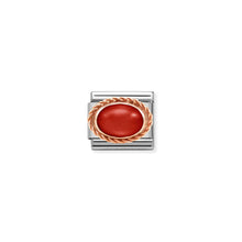 Load image into Gallery viewer, COMPOSABLE CLASSIC LINK 430507/11 RED CORAL IN 9K ROSE GOLD
