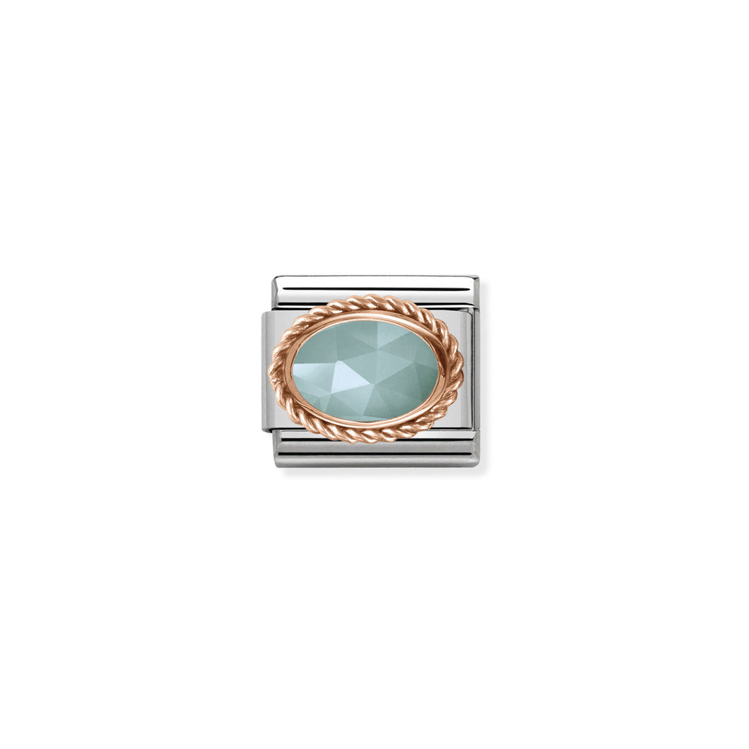COMPOSABLE CLASSIC LINK 430507/32 AMAZONITE IN 9K ROSE GOLD