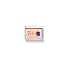 Load image into Gallery viewer, COMPOSABLE CLASSIC LINK 430508/02 FEBRUARY AMETHYST IN 9K ROSE GOLD

