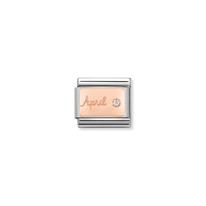 COMPOSABLE CLASSIC LINK 430508/04 APRIL DIAMOND IN 9K ROSE GOLD