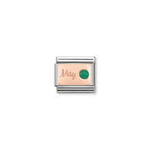 Load image into Gallery viewer, COMPOSABLE CLASSIC LINK 430508/05 MAY EMERALD IN 9K ROSE GOLD

