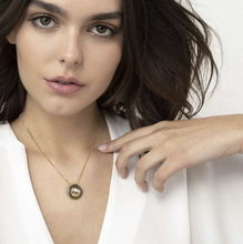 Load image into Gallery viewer, AUREA NECKLACE 145711/024 GOLD CHAMPAGNE / COFFEE CZ
