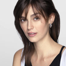 Load image into Gallery viewer, INFINITO EARRINGS 028204/001 STAINLESS STEEL WITH CZ HOOPS
