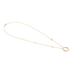 UNICA LARGE PENDANT NECKLACE 146406/006 GOLD PENDANT & CZ